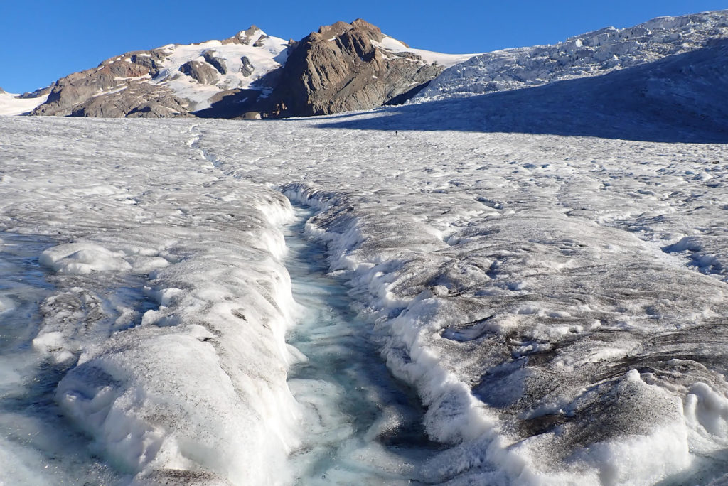 Glaciar Alestch con el Glaciar Ewigschneefäld a la derecha